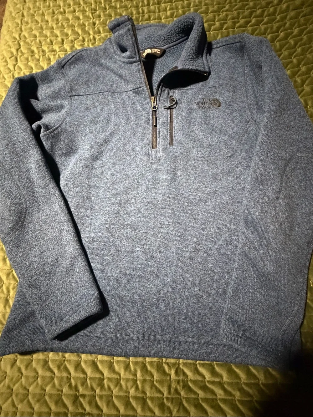 The North Face blue men’s fleece 1/4 zip pullover  size small